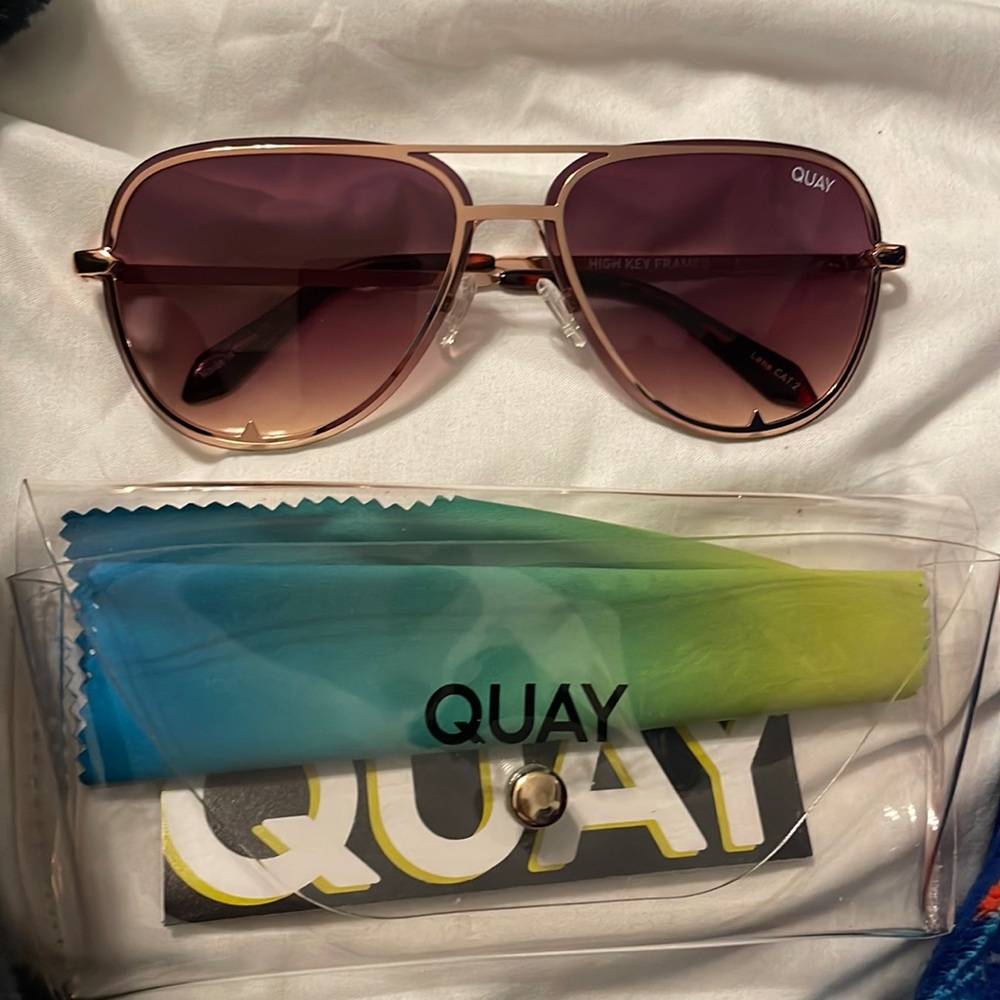 Quay gold aviator sunglasses